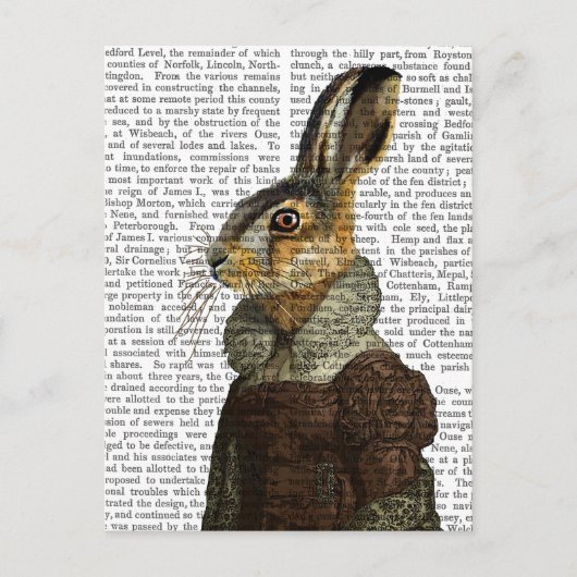 Mevrouw Hare Portrait Briefkaart (Voorkant)