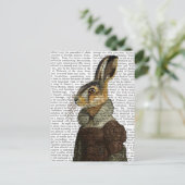 Mevrouw Hare Portrait Briefkaart (Staand voorkant)