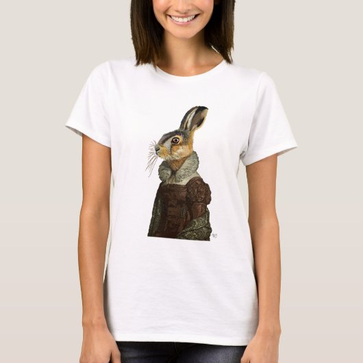 Mevrouw Hare Portrait T-shirt (Voorkant)