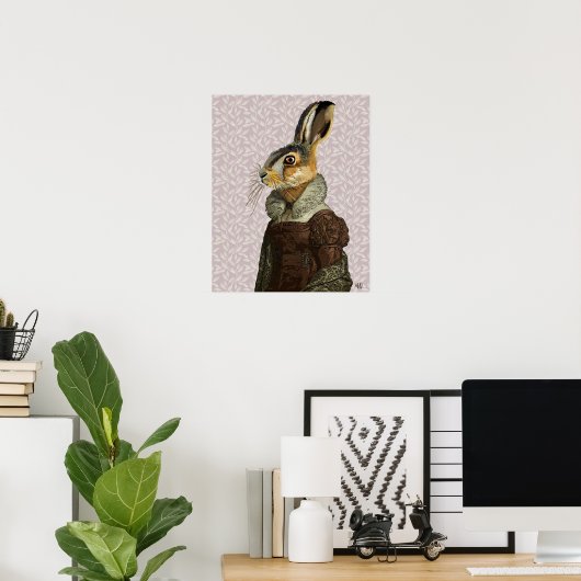 Mevrouw Hare Poster (Thuiskantoor)