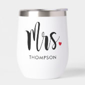 Mevrouw Hart Modern Zwarte Script Trouwdag (Links)