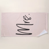 Mevrouw #hashtag beachtowel strandlaken (Voorkant)