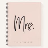 Mevrouw #hashtag bruiloft notebook notitieboek (Voorkant)
