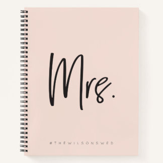 Mevrouw #hashtag bruiloft notebook notitieboek