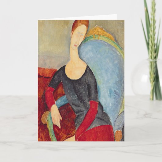 Mevrouw Hebuterne als Blauwe Voorzitter, 1918 Kaart (Voorkant)