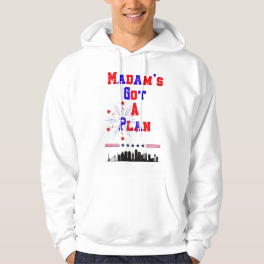 Mevrouw heeft een mannelijk patriottisch plan hoodie (Voorkant)