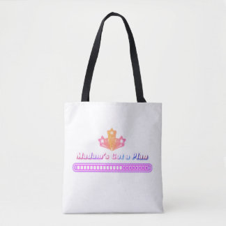 Mevrouw heeft een patriottische neonstijl tote bag