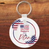 Mevrouw heeft een plan Amerikaanse Sleutelhanger (Voorkant)