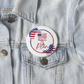 Mevrouw heeft een plan voor de patriottische Butto Ronde Button 7,6 Cm (In situ)
