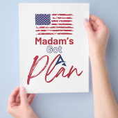 Mevrouw heeft een verkiezingsplan voor 2024 flyer (Hand)