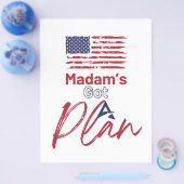 Mevrouw heeft een verkiezingsplan voor 2024 flyer (Enkel)