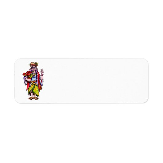 mevrouw Hippie Santa Etiket (Voorkant)