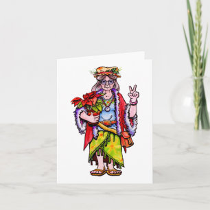 Mevrouw Hippie Sinterklaas Kaart