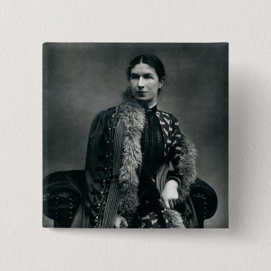 Mevrouw Humphry Ward, 1881 Vierkante Button 5,1 Cm (Voorkant)