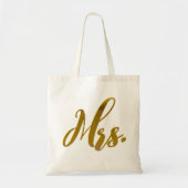 Mevrouw in Gold Foil Wedding Canvas tas (Voorkant)