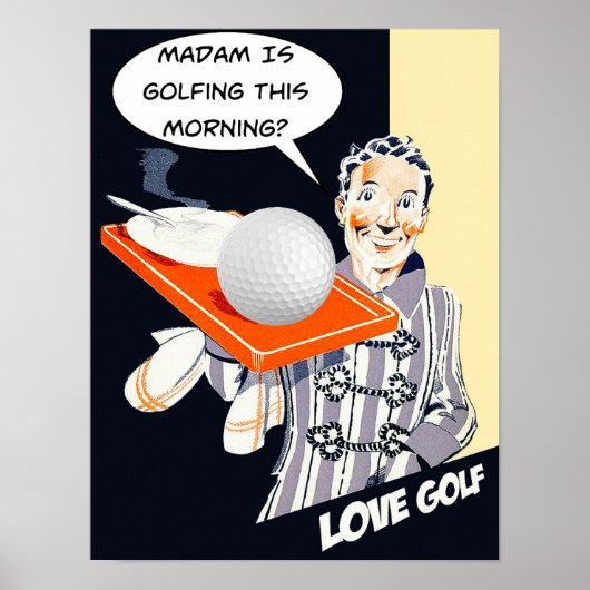 Mevrouw is het Poster Golfing (Voorkant)