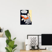 Mevrouw is het Poster Golfing (Thuiskantoor)