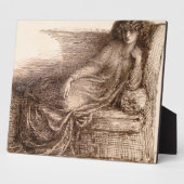 Mevrouw Jane Morris legt zich op een sofa Fotoplaat (Zijkant)