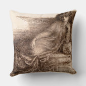 Mevrouw Jane Morris legt zich op een sofa Kussen (Achterkant)