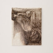 Mevrouw Jane Morris legt zich op een sofa Legpuzzel (Verticaal)