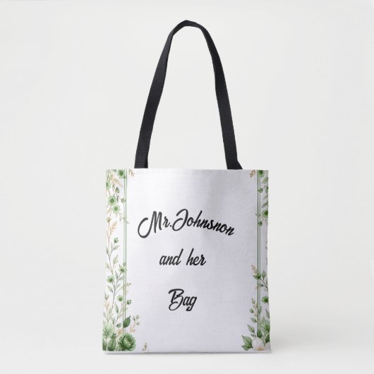 Mevrouw Johnson en haar tas – Elegante aangepaste  (Voorkant)