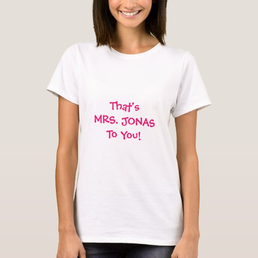 Mevrouw Jonas T-shirt (Voorkant)
