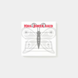 Mevrouw Jones Said Post-It merkt op Post-it® Notes