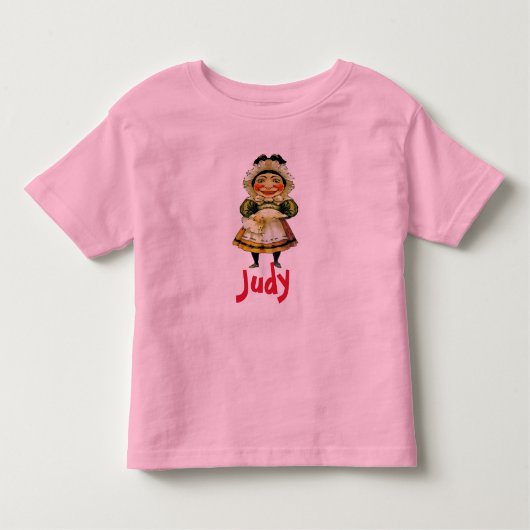 Mevrouw Judy Puppet, voeg tekst toe Kinder Shirts (Voorkant)