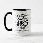 Mevrouw Juist 25e Zilveren Huwelijksjubileum Mok (Links)