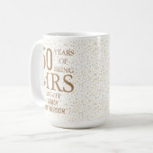 Mevrouw Juist 50ste Huwelijksverjaardag Gouden Har Koffiemok (Voorkant links)