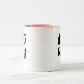 Mevrouw Juiste Pret Tweekleurige Koffiemok (Center)