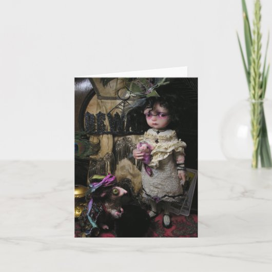 Mevrouw" kent het al" notakaart kaart (Voorkant)