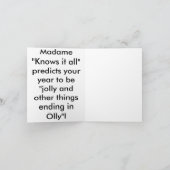 Mevrouw" kent het al" notakaart kaart (Binnen)