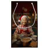 Mevrouw Kerstman bakt cake Klein Cadeauzakje (Achterkant)