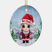 Mevrouw Kerstman 🤶🎄 Keramisch Ornament (Rechts)
