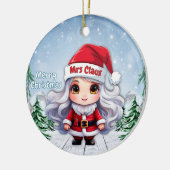 Mevrouw Kerstman 🤶🎄 Keramisch Ornament (Links)