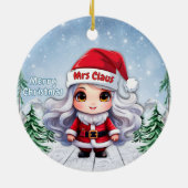 Mevrouw Kerstman 🤶🎄 Keramisch Ornament (Achterkant)