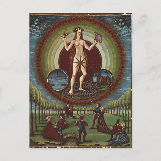 Mevrouw Lat. 209 f.9v Venus, uit de Sphaera, c.147 Briefkaart (Voorkant)