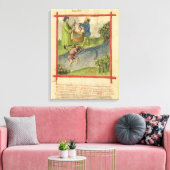 Mevrouw Lat 9333 f.82 Vist voor paling uit 'Tacuin Canvas Afdruk (Insitu (Woonkamer))