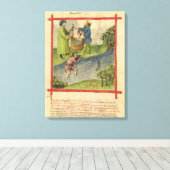 Mevrouw Lat 9333 f.82 Vist voor paling uit 'Tacuin Canvas Afdruk (Insitu (Houten vloer))