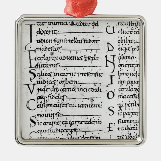 Mevrouw Latijns Lectionary Metalen Ornament (Voorkant)