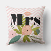 mevrouw Lips Pinky Peach Zig Zag Green Blauwgroen Kussen (Achterkant)