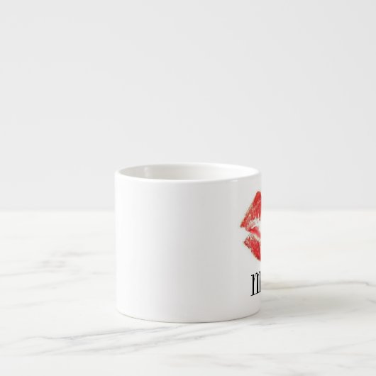 Mevrouw Lipstick Lips : Espresso Mok (Voorkant)