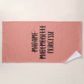 Mevrouw Mademoiselle Princesse Strandlaken (Voorkant)