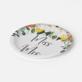 Mevrouw Magnolia Citrus Paper Borden Papieren Bordje (Gekanteld)