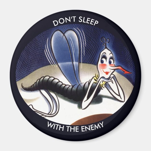  mevrouw Malaria Mosquito Magneet (Voorkant)