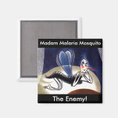 mevrouw Malaria Mosquito Magneet (Voorkant / Achterkant)