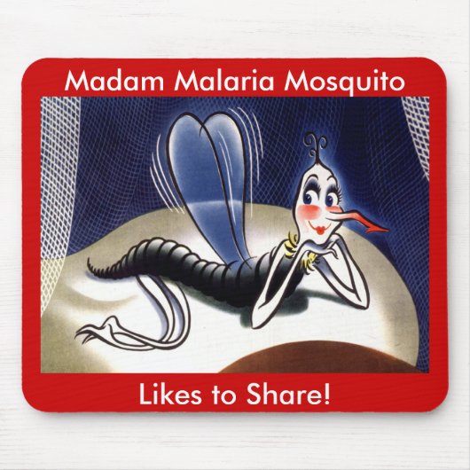  mevrouw Malaria Mosquito Muismat (Voorkant)