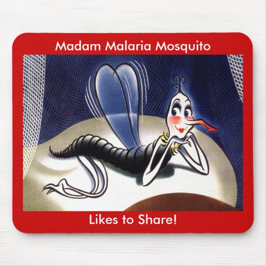  mevrouw Malaria Mosquito Muismat (Voorkant)