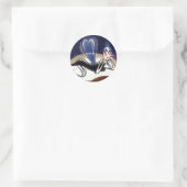 mevrouw Malaria Mosquito Ronde Sticker (Tas)